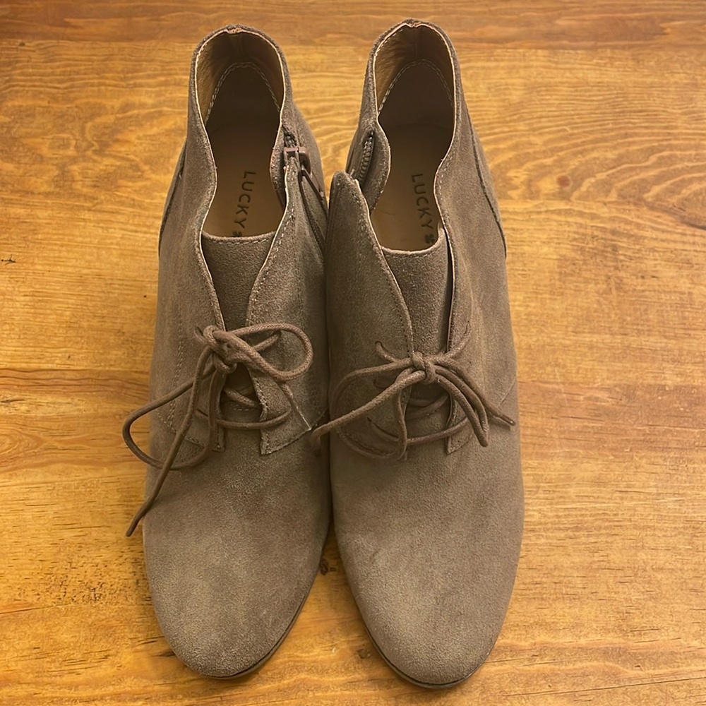 LUCKY BRAND WEDGE BOOTIES